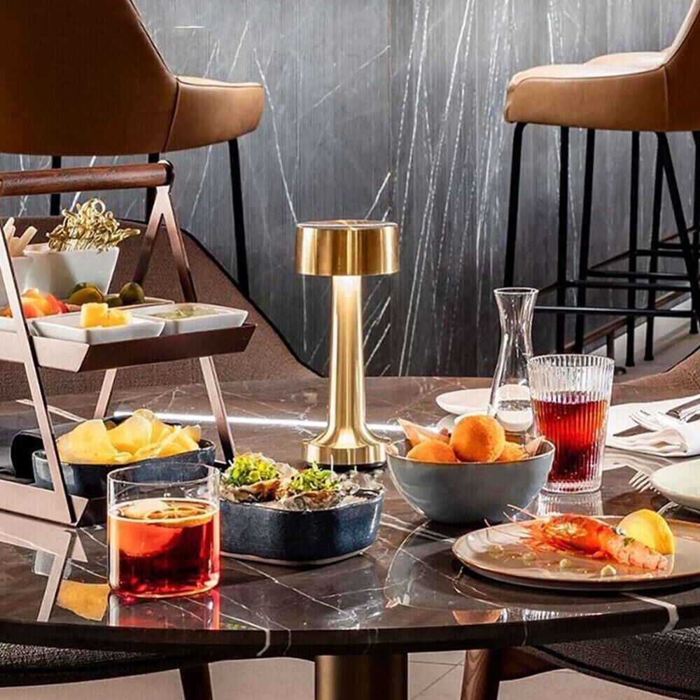 LumoBar – Lampada da tavolo dimmerabile ricaricabile con illuminazione LED per caffè e casa