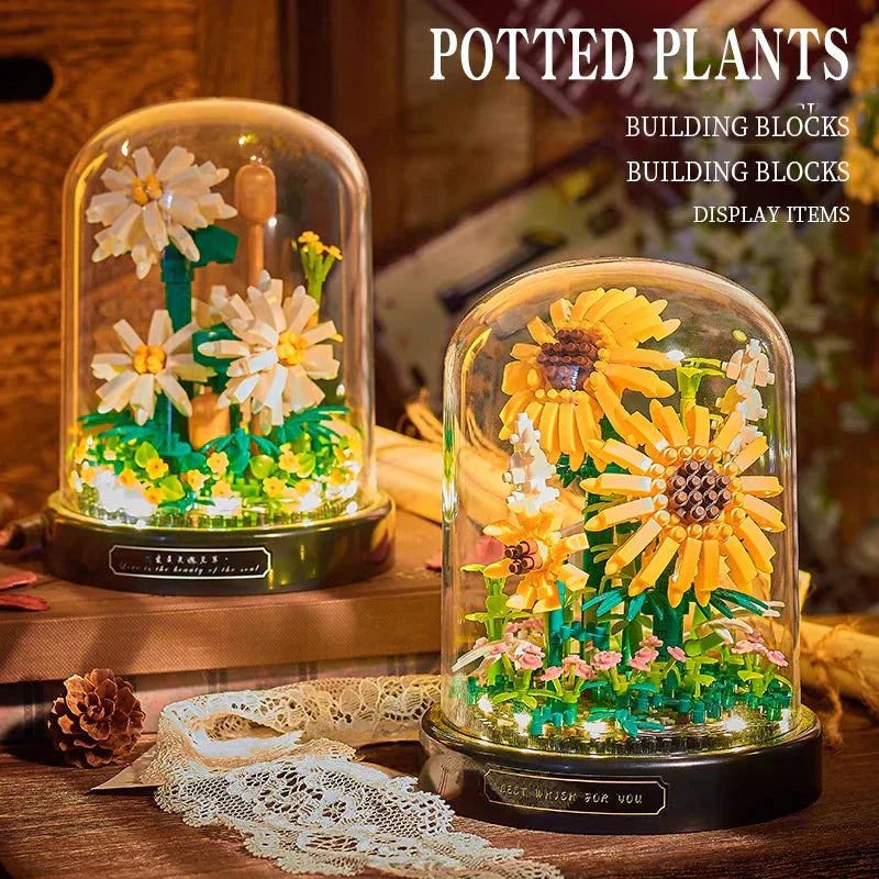 BloomBrick DIY Micro Fiori Mattoncini | Mini Mattoncino Puzzle | Decorazione per la Casa & Idea Regalo per Bambini