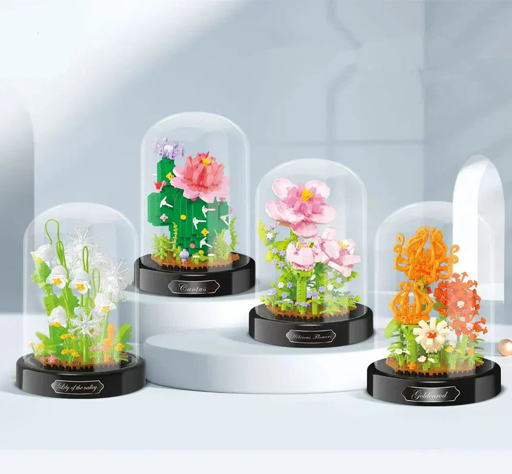 BloomBrick DIY Micro Fiori Mattoncini | Mini Mattoncino Puzzle | Decorazione per la Casa & Idea Regalo per Bambini
