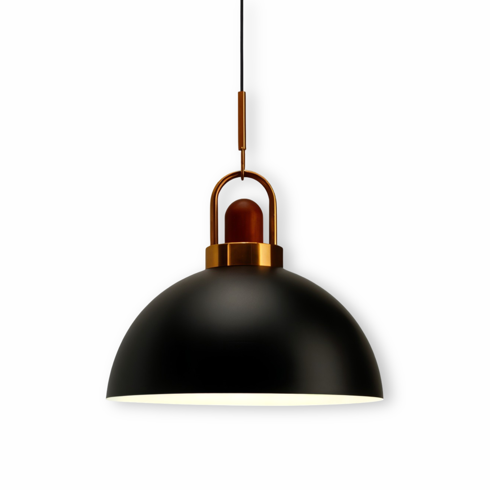 AuréDome – Lampada a sospensione Nordica in Metallo e Legno