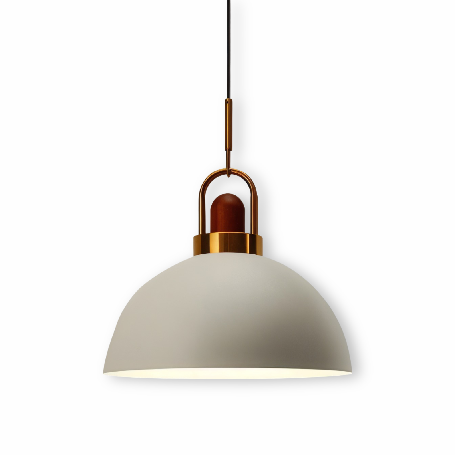 AuréDome – Lampada a sospensione Nordica in Metallo e Legno