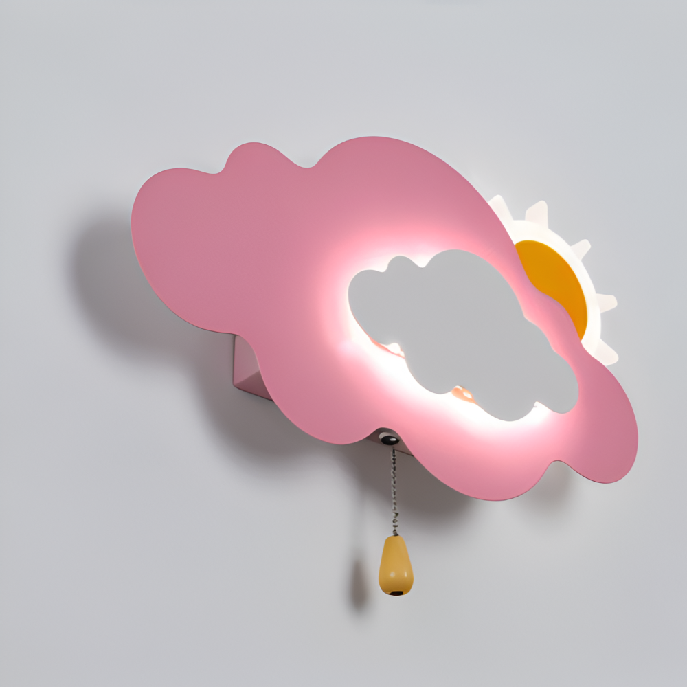 SkyGlow – Applique con Nuvole e Sole per Camerette – Illuminazione LED Morbida per Sogni Giocosi