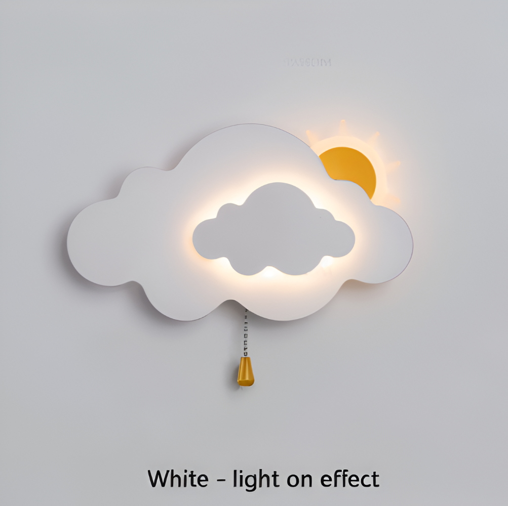 SkyGlow – Applique con Nuvole e Sole per Camerette – Illuminazione LED Morbida per Sogni Giocosi