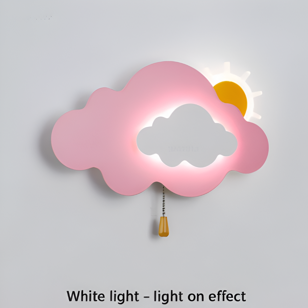 SkyGlow – Applique con Nuvole e Sole per Camerette – Illuminazione LED Morbida per Sogni Giocosi