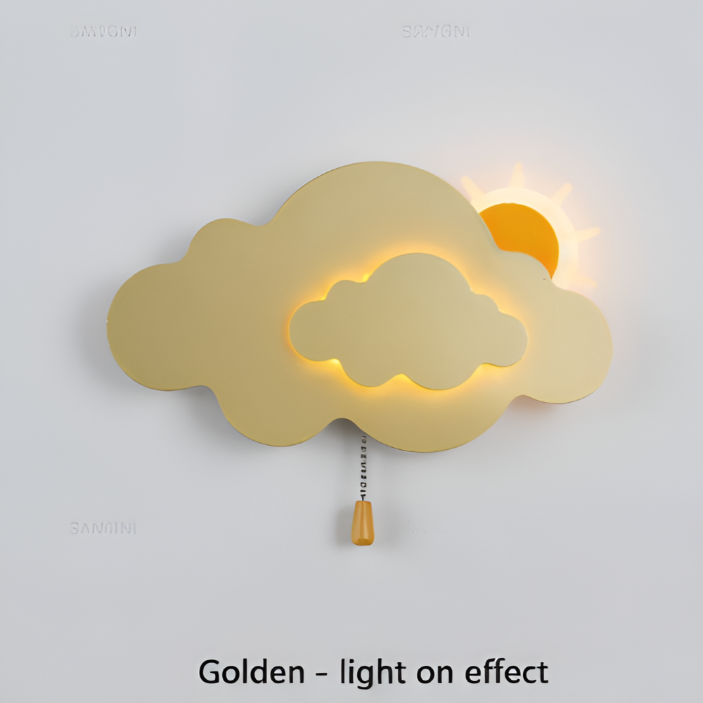 SkyGlow – Applique con Nuvole e Sole per Camerette – Illuminazione LED Morbida per Sogni Giocosi