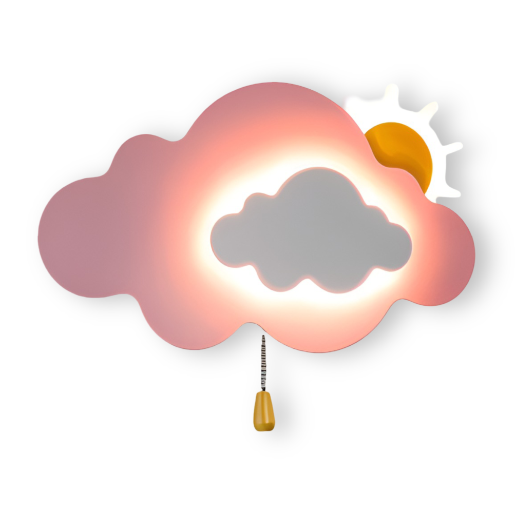SkyGlow – Applique con Nuvole e Sole per Camerette – Illuminazione LED Morbida per Sogni Giocosi