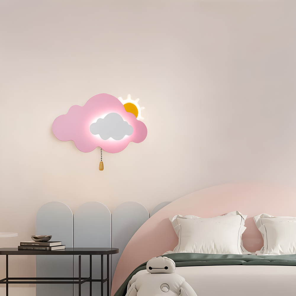 SkyGlow – Applique con Nuvole e Sole per Camerette – Illuminazione LED Morbida per Sogni Giocosi