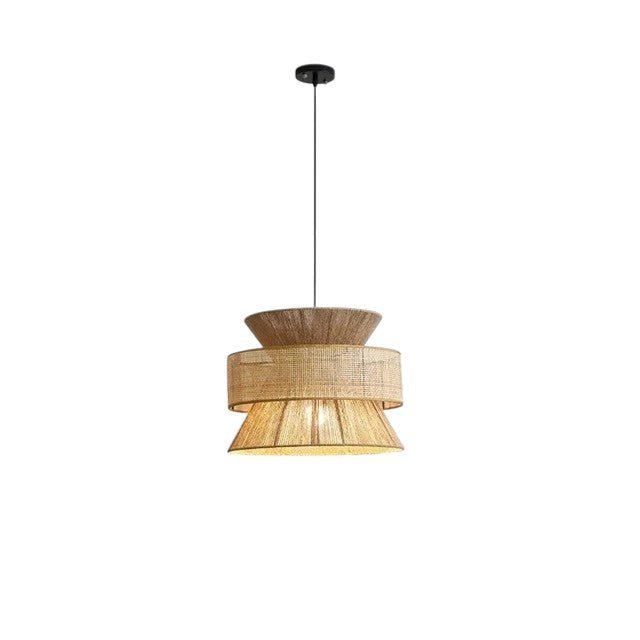 Lampada a Sospensione DriftGlow Wabi Sabi – Luce in Rattan Fatta a Mano