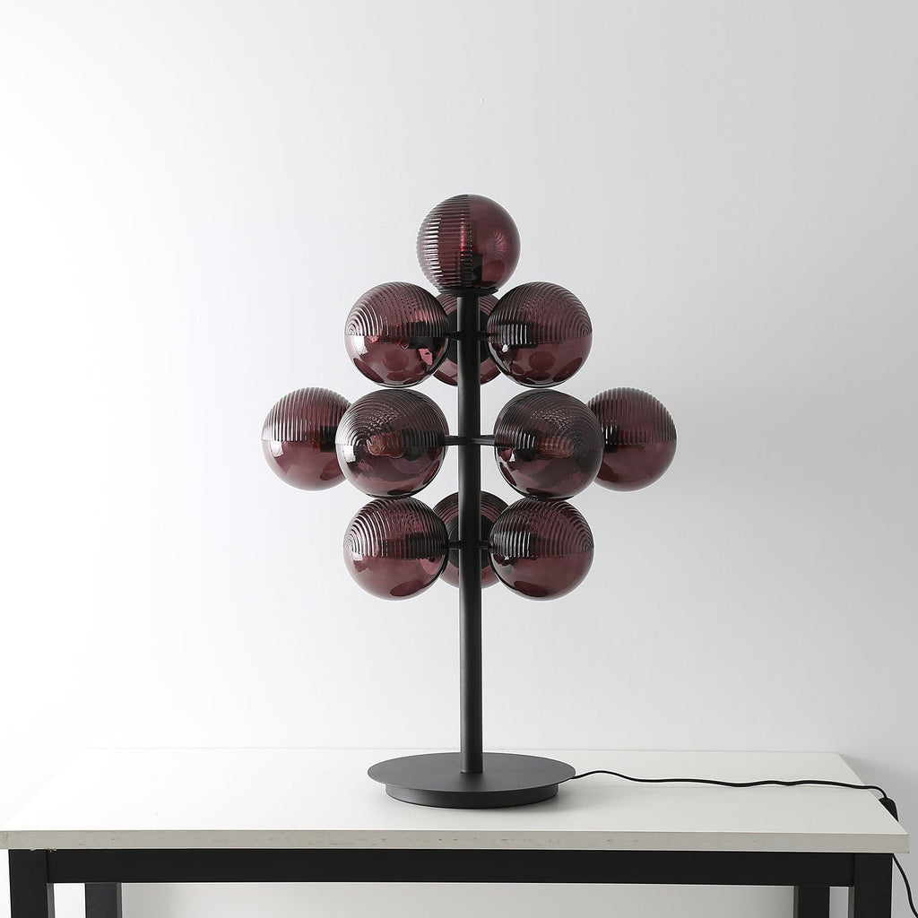 VineLux – Lampada da tavolo in metallo e vetro con elegante design a grappolo d'uva
