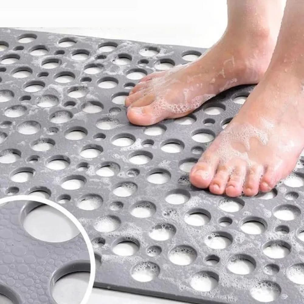 Tappetino da doccia antiscivolo in PVC con TPE | Ventose | Fori di drenaggio | | Gripflow