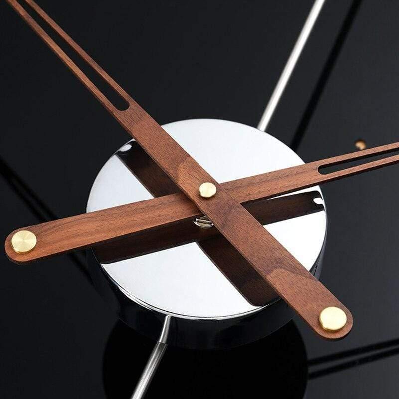 Grande orologio da parete in RPET – design minimalista 60 x 78 cm con lancette in bronzo spazzolato per spazi moderni