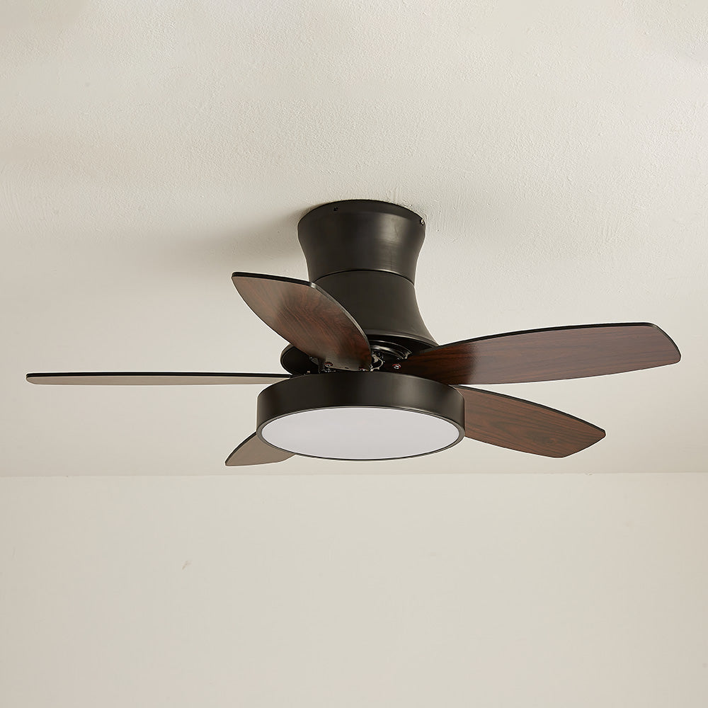 Nerik | Ventilatore da Soffitto Scandinavo con Pale in Legno, LED Tri-Colore e Telecomando per Soggiorno e Camera da Letto