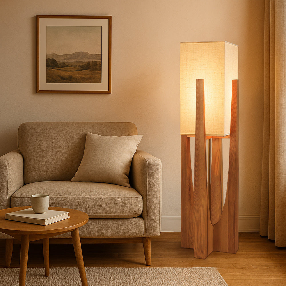 Kanso | Lampada da Terra Minimalista Wabi-Sabi con Luce Ambientale Morbida