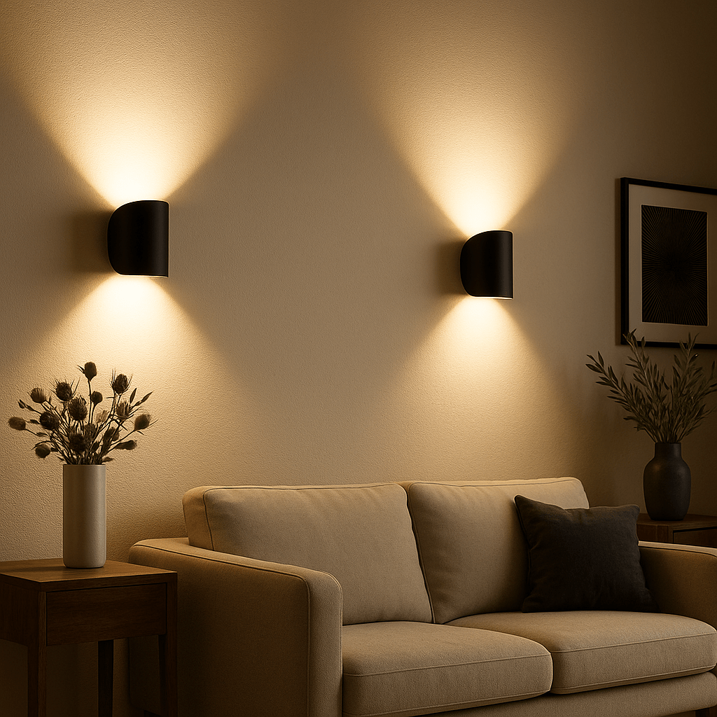 BRIGHTFLOW – Moderna lampada da parete LED per illuminazione residenziale a basso consumo energetico