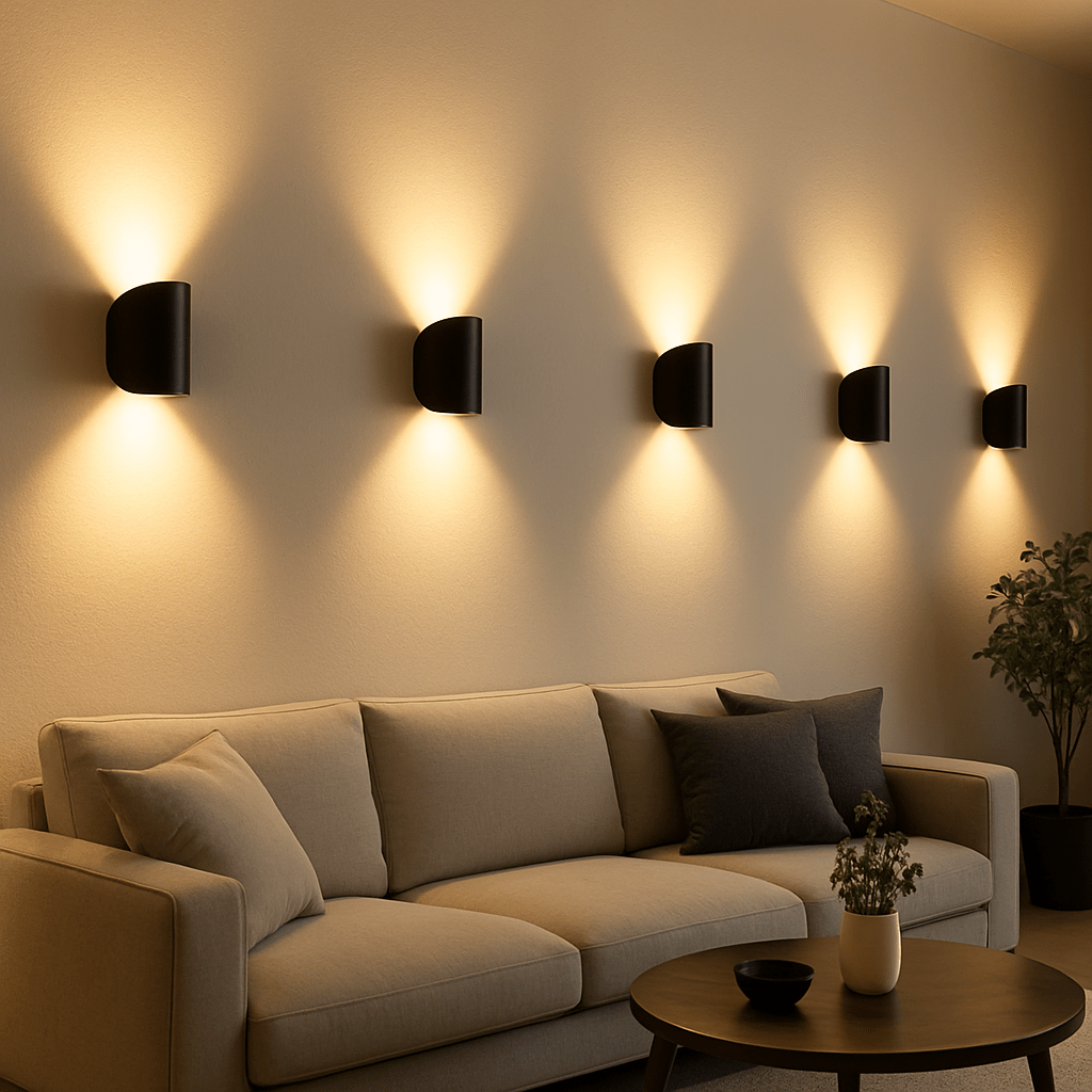 BRIGHTFLOW – Moderna lampada da parete LED per illuminazione residenziale a basso consumo energetico