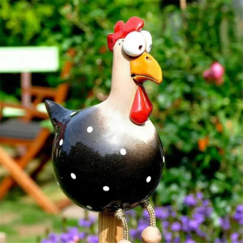 Venzani's | Decorazione da Giardino in Ceramica a Forma di Gallina