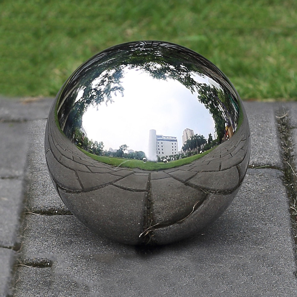 Palla a specchio in acciaio inox per decorazione da giardino | Inossidabile | Decorazione esterna lucida | Mirrorball