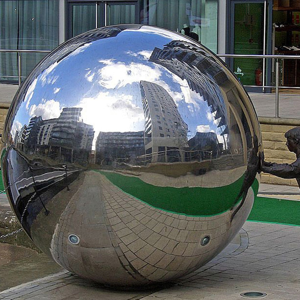 Palla a specchio in acciaio inox per decorazione da giardino | Inossidabile | Decorazione esterna lucida | Mirrorball