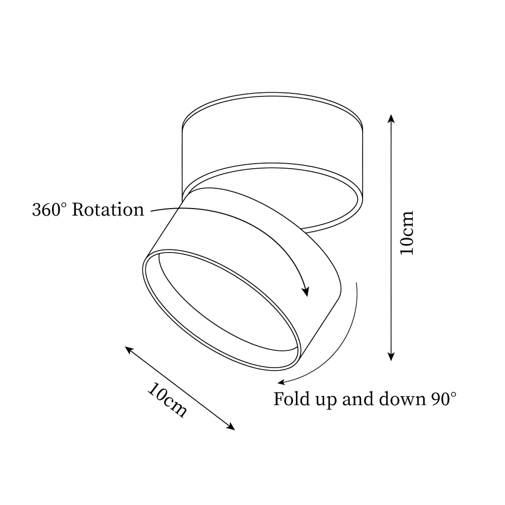 Lumeon – Lampada da soffitto a spot LED moderna e regolabile in alluminio