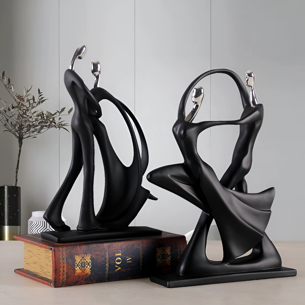 DanceUnity Scultura – Elegante Coppia Danzerina in Resina Moderna