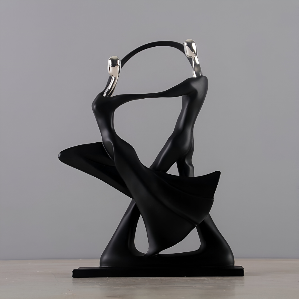 DanceUnity Scultura – Elegante Coppia Danzerina in Resina Moderna