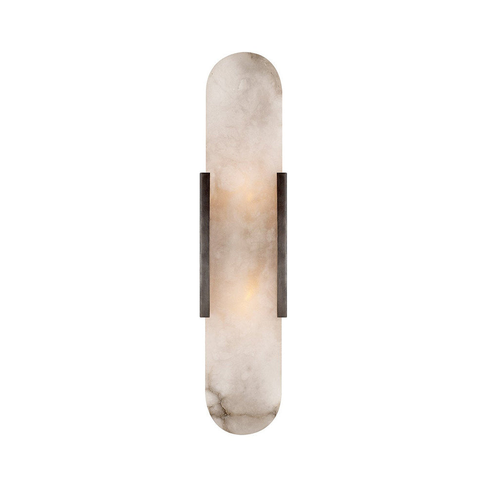 Applique da parete ovale in marmo con illuminazione ambientale LED soffusa