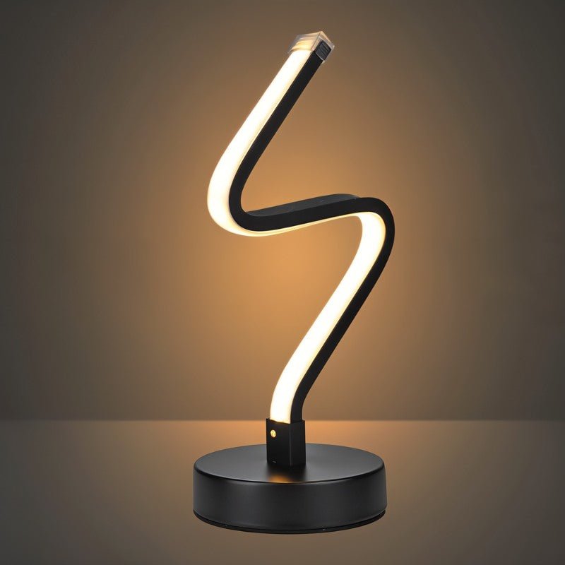 Lunaria - Elegante lampada da tavolo ricaricabile con controllo touch – Lampada notturna LED nera wireless per un'illuminazione raffinata