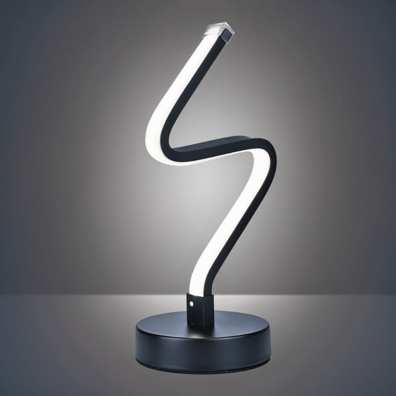 Lunaria - Elegante lampada da tavolo ricaricabile con controllo touch – Lampada notturna LED nera wireless per un'illuminazione raffinata