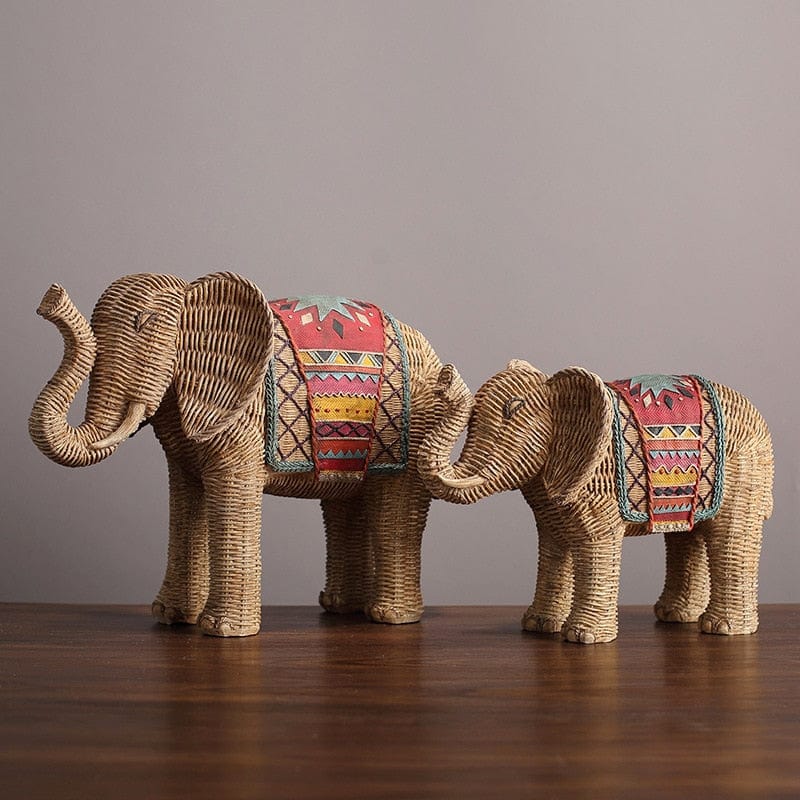 Statua di Elefante in Rattan