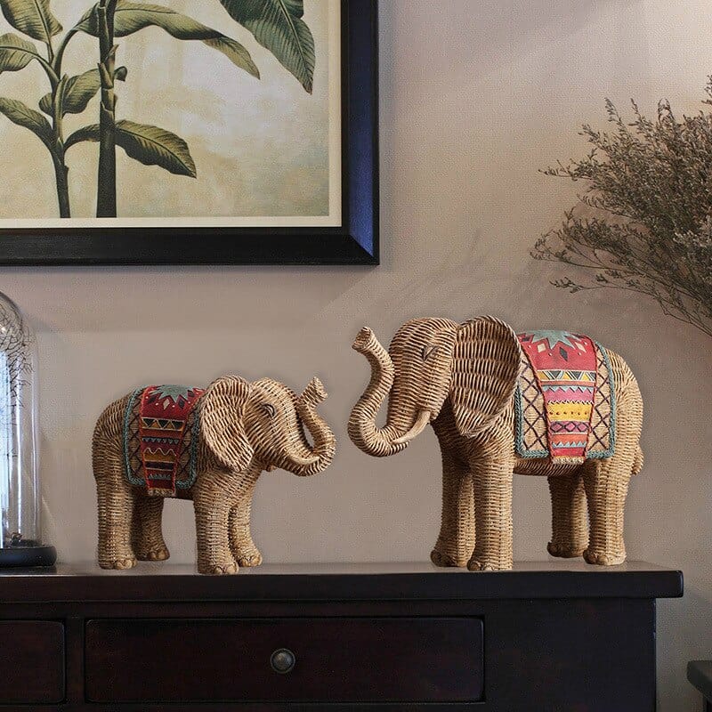 Statua di Elefante in Rattan