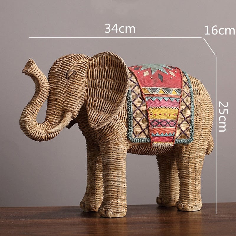 Statua di Elefante in Rattan