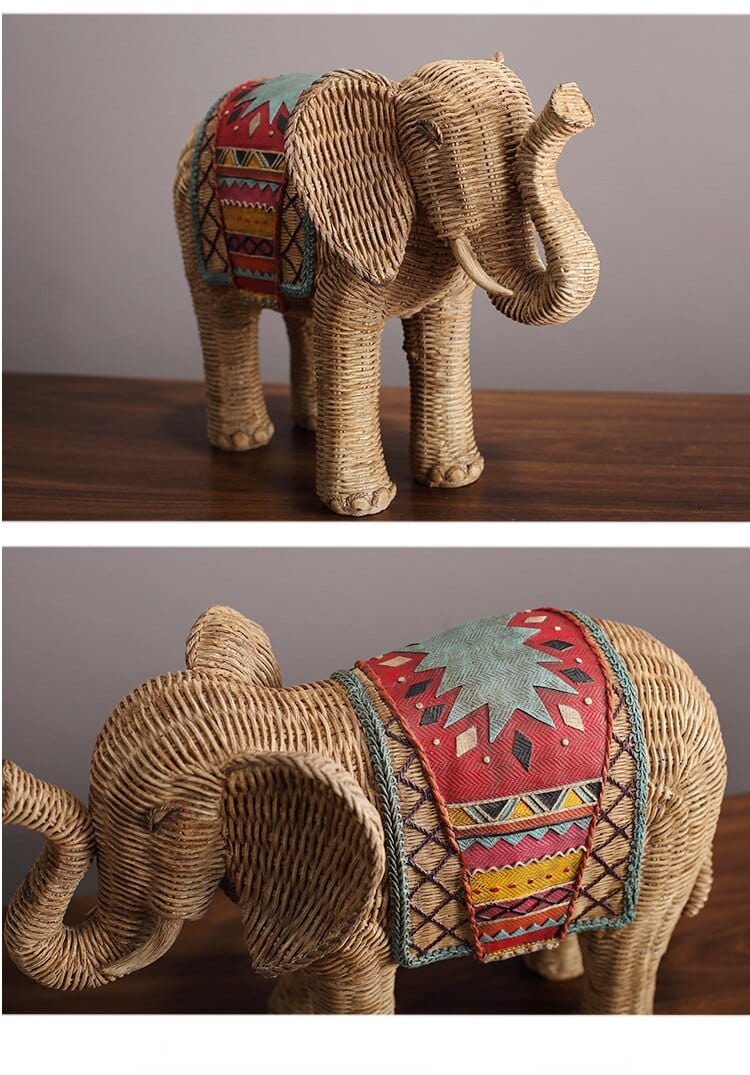 Statua di Elefante in Rattan
