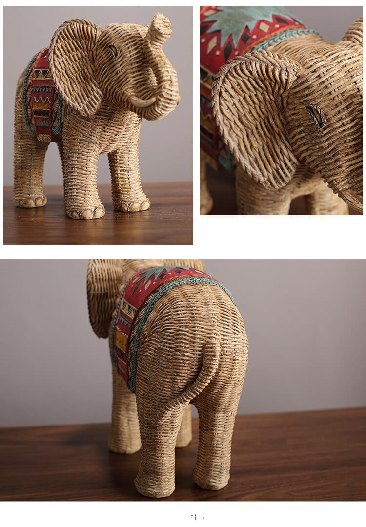 Statua di Elefante in Rattan