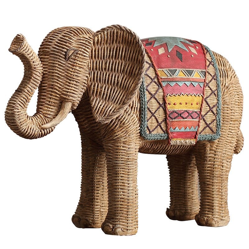 Statua di Elefante in Rattan
