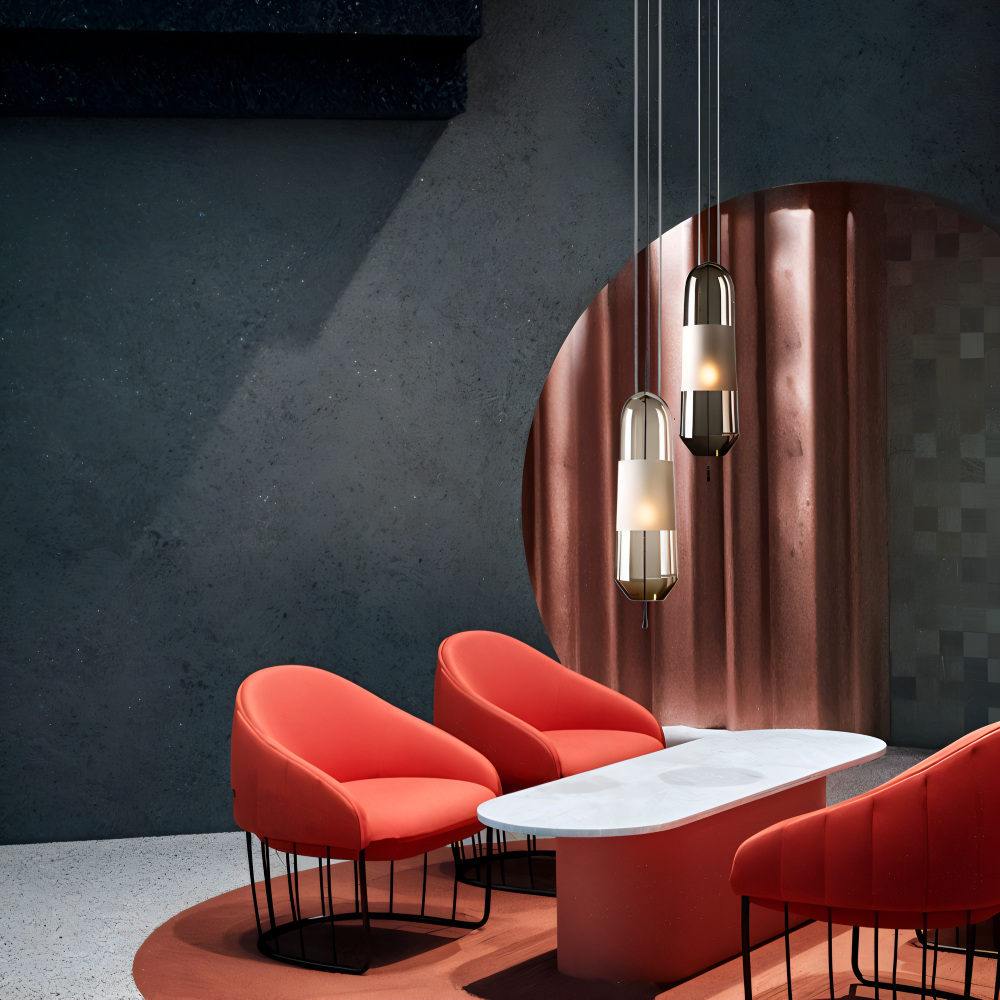 Vintara – Lampada a sospensione in vetro in stile vintage con design aperto