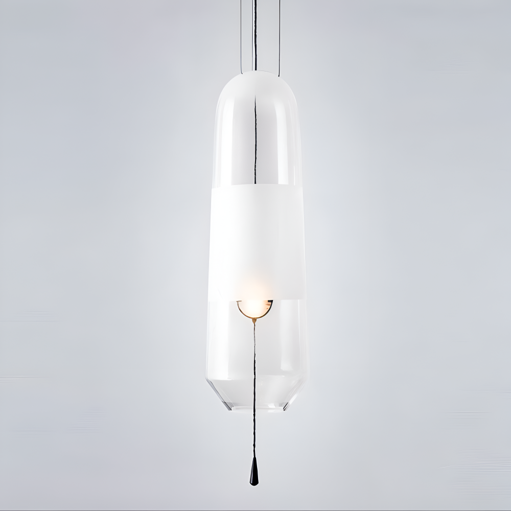 Vintara – Lampada a sospensione in vetro in stile vintage con design aperto