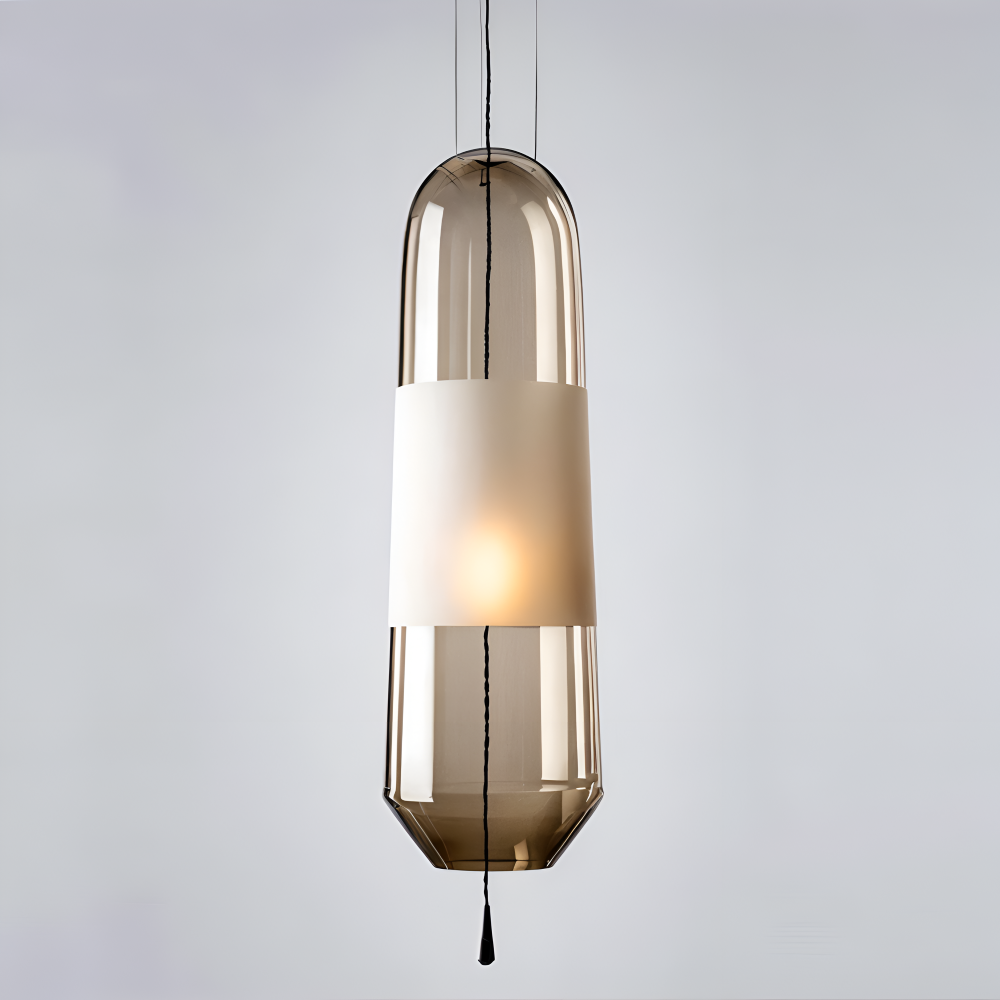 Vintara – Lampada a sospensione in vetro in stile vintage con design aperto
