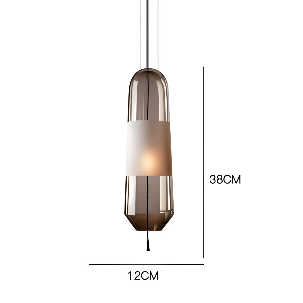 Vintara – Lampada a sospensione in vetro in stile vintage con design aperto