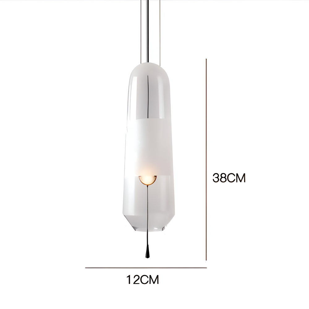 Vintara – Lampada a sospensione in vetro in stile vintage con design aperto