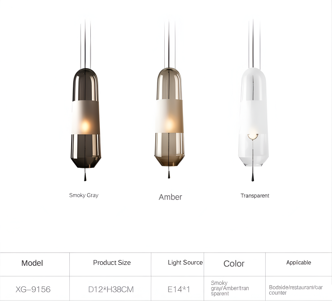 Vintara – Lampada a sospensione in vetro in stile vintage con design aperto