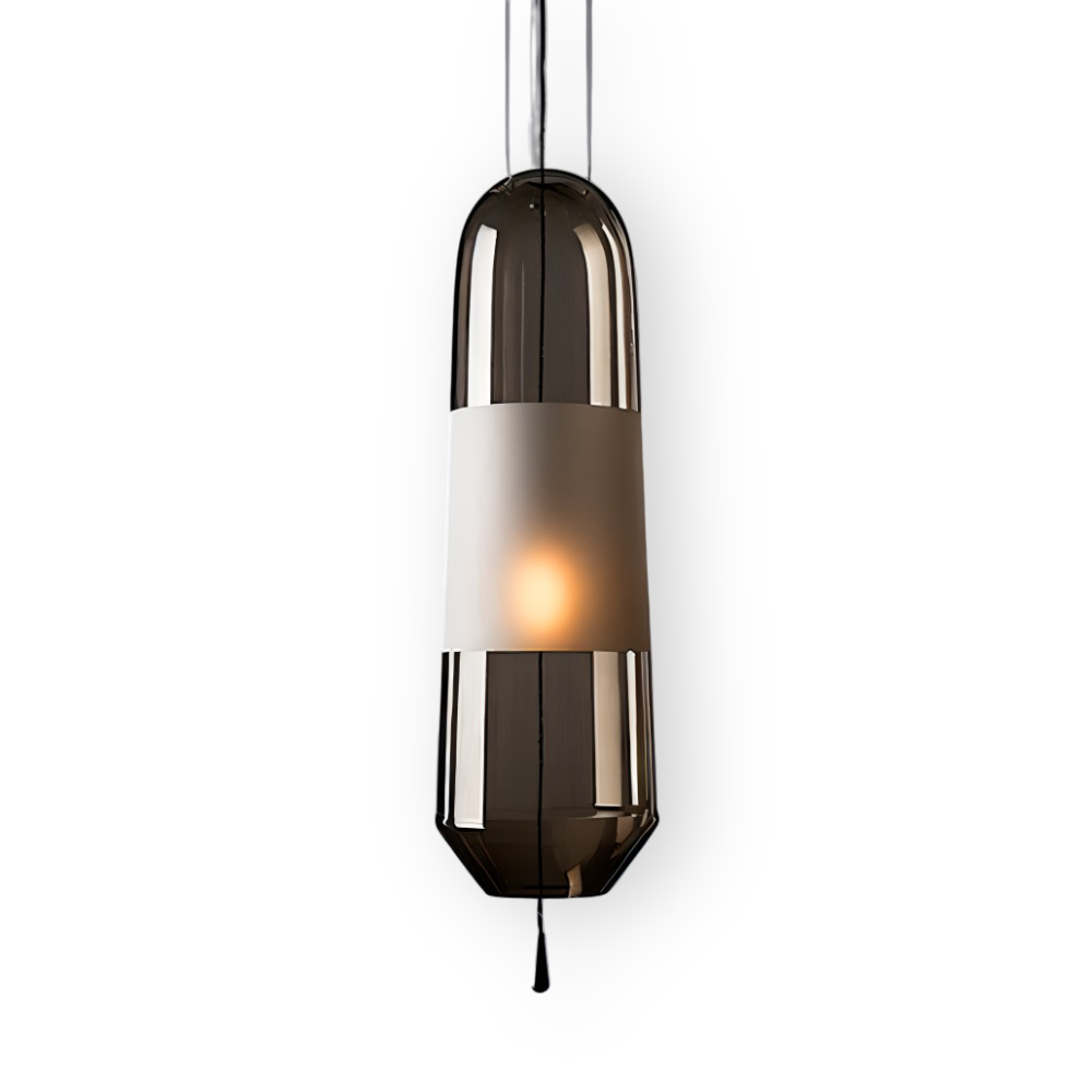 Vintara – Lampada a sospensione in vetro in stile vintage con design aperto