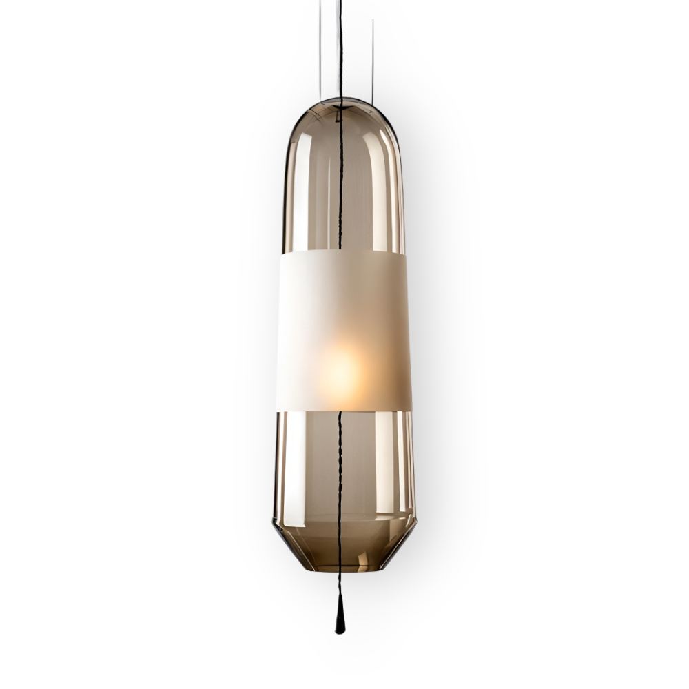 Vintara – Lampada a sospensione in vetro in stile vintage con design aperto