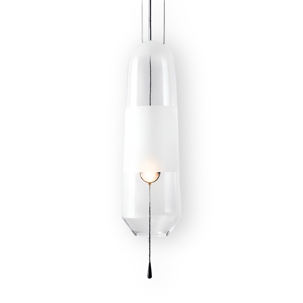 Vintara – Lampada a sospensione in vetro in stile vintage con design aperto