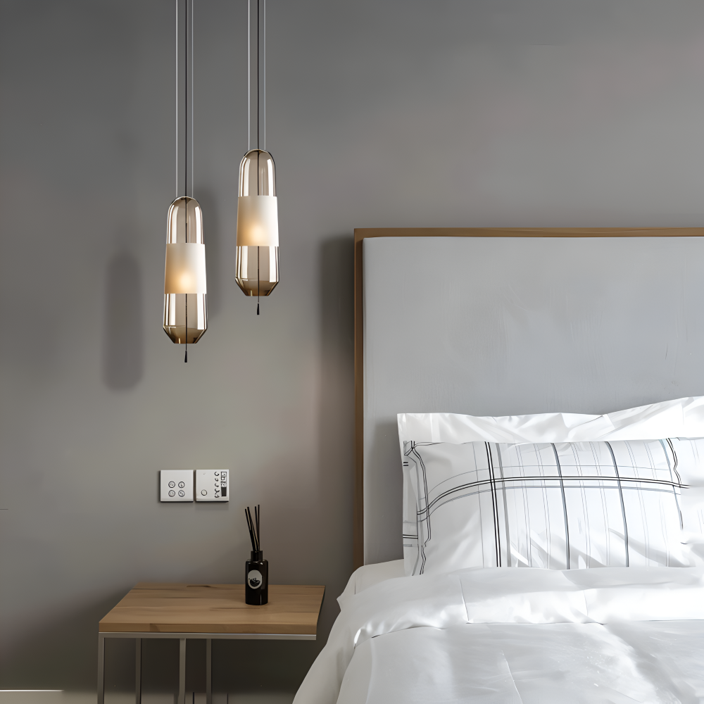 Vintara – Lampada a sospensione in vetro in stile vintage con design aperto
