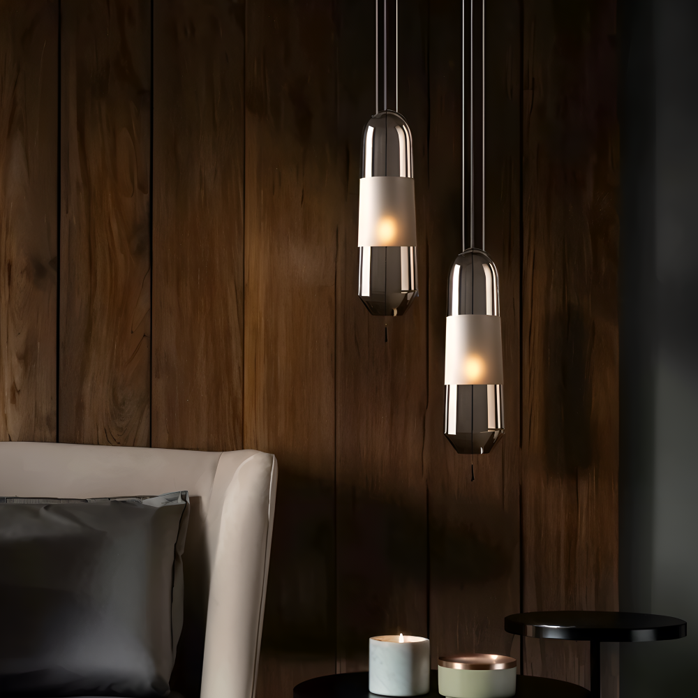 Vintara – Lampada a sospensione in vetro in stile vintage con design aperto