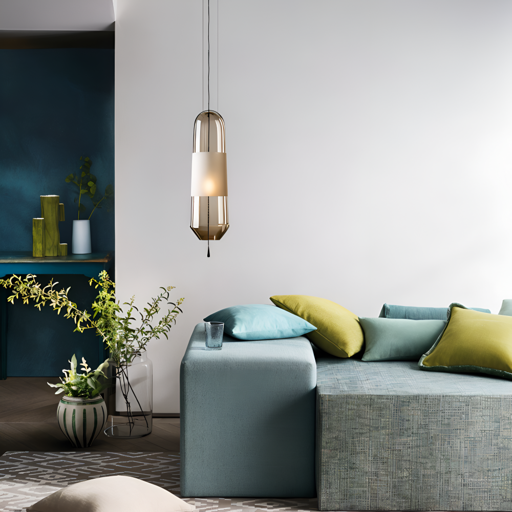 Vintara – Lampada a sospensione in vetro in stile vintage con design aperto