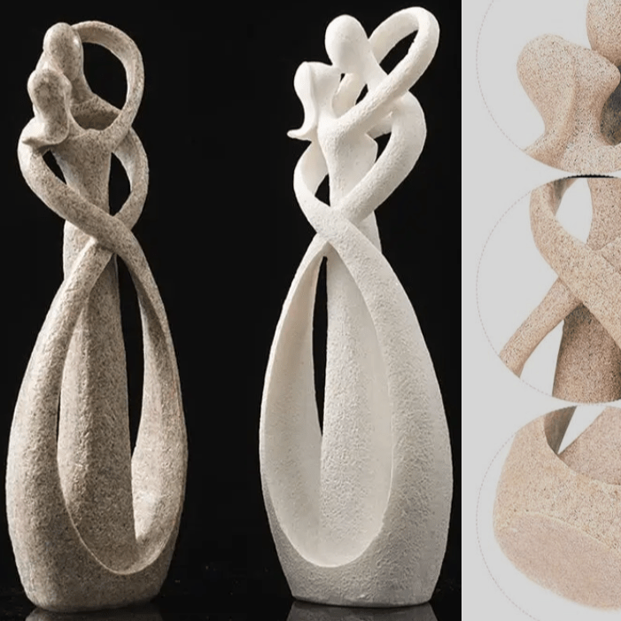 ABBRACCIO ETERNO – Scultura astratta come simbolo di amore senza tempo
