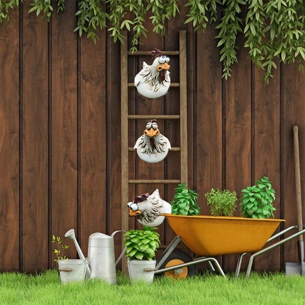 1+1 GRATIS | ChickenDeko - Statue di Galline a Grande Occhi per Giardino
