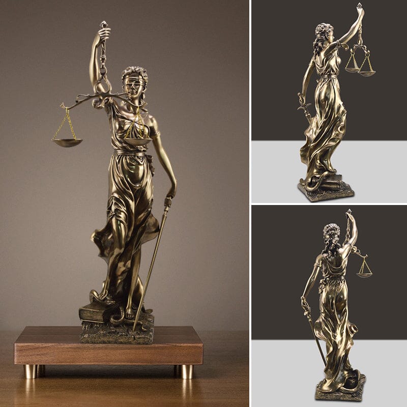 Statua decorativa della Dea della Giustizia