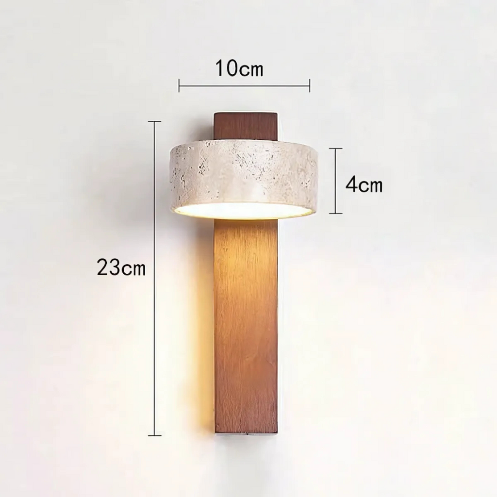 Fotis - Lampada da Parete Wabi Sabi | Illuminazione da Parete in Travertino